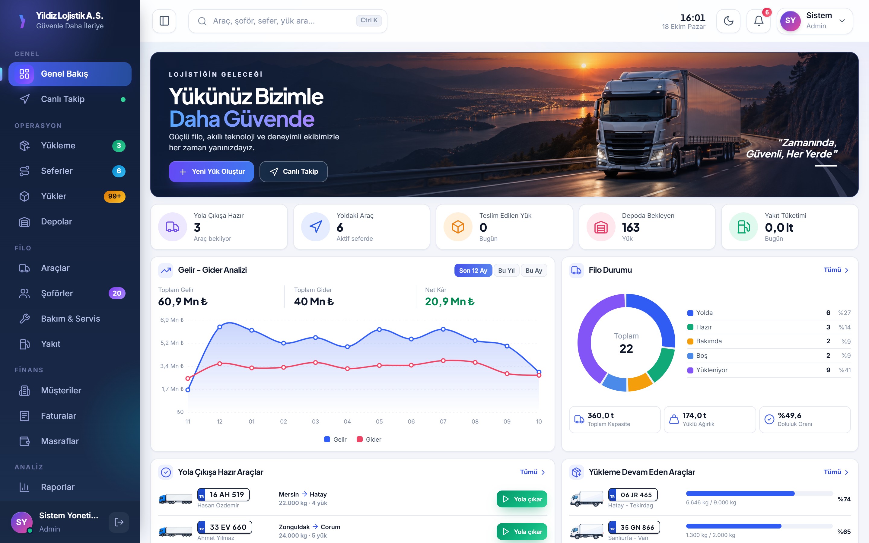 Maks Lojistik ERP Programı ekran görüntüsü